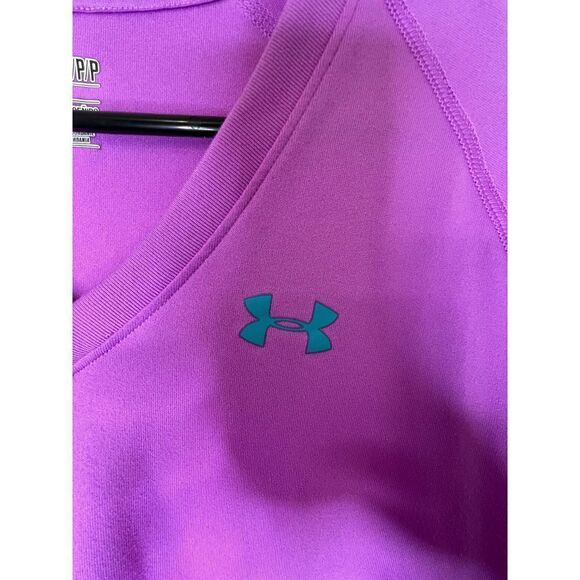 Under Armor Athletic Purple Short Sleeve Top - Picture 2 of 5